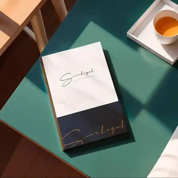 Diseño de papelería y libreta ejecutiva con branding para Serlegal por Barucck